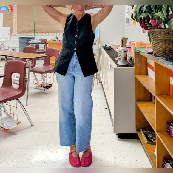 Reformation Black Linen Aspen Vest - Picture 5 of 7